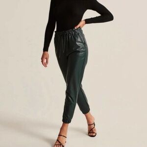 Abercrombie & Fitch Faux Leather Joggers